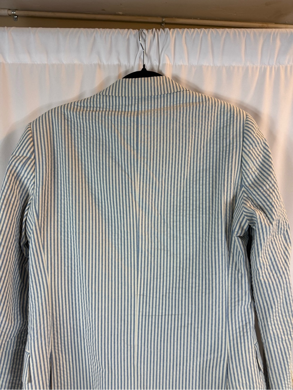 J. Crew Ludlow Fit Blue and White Seersucker Suit Jacket - Picture 11 of 15